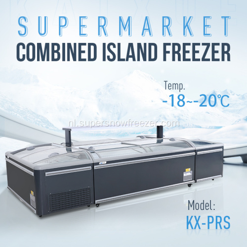 Supermarkt Vlees Type Island Chiller Freezer Commercial
